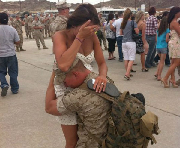 Soldier and wife reunited