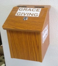 church giving box